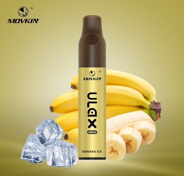 Fumot Movkin Ulax 6800 Puffs Vape (bobină ceramic) - gheață de banane: Răcorire tropicală, tehnologie pură