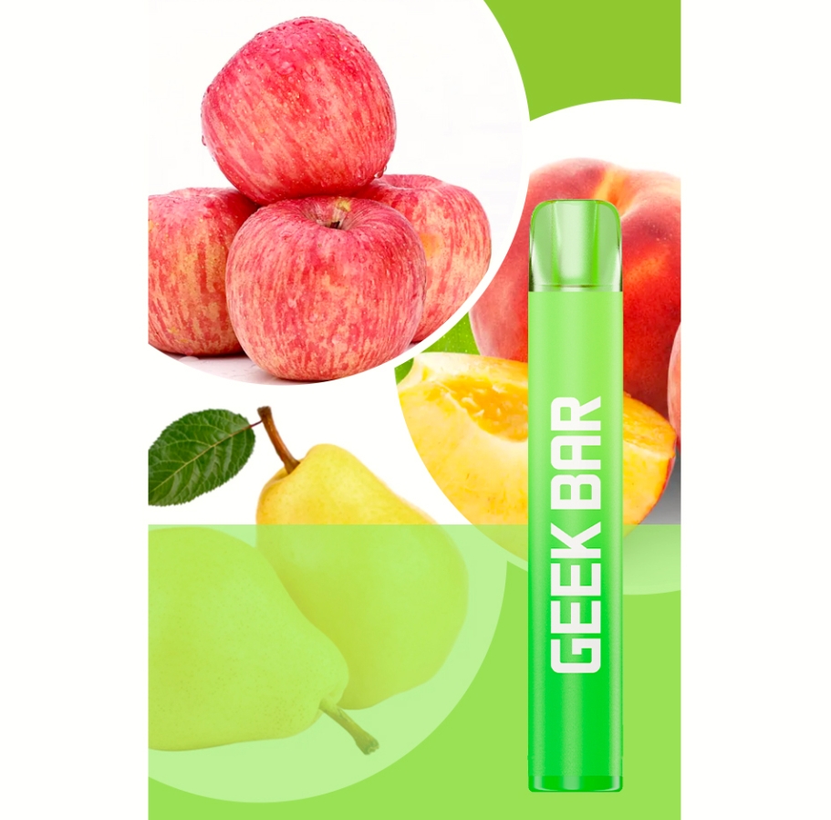 Geek Bar E600 Vape – măr piersică peră: armonia fructelor într-un format compact și savuros