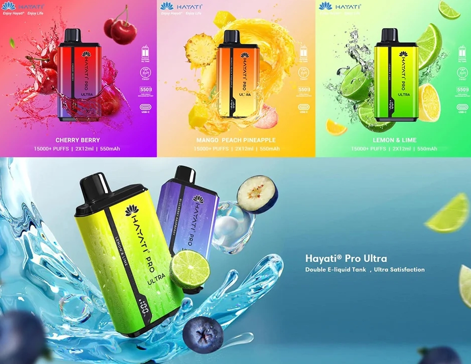 Hayati Pro Ultra 15000 Puffs Vape – acru de ananas: Când Tehnologia Întâlnește Explozia Tropicală de Gust